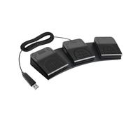 Zanthicia Interruttore a pedale USB, dispositivo di controllo efficace, 3 tasti programmabili, strumento di trascrizione per giochi a casa e controller di