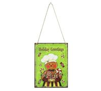 Zanthicia Merry Christmas Door Sign Hanging Festival Finestra di auguri Pupazzo di neve Regali per bambini Pendenti Home Decor Artigianato artistico fai-da-te, Tipo 3