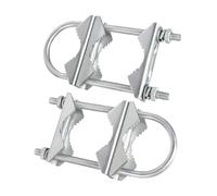 Zanthicia Morsetti per palo antenna doppia Blocco a ganascia a V Pacchetto completo Robusto e affidabile per soluzioni di montaggio di antenne esterne Montaggio su tubi esterni per ombrelloni TV