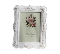 Zanthicia Notevole cornice per foto a forma di rosa, robusta decorazione da tavolo rettangolare che aggiunge romanticismo agli spazi abitativi, espositore per foto da scrivania