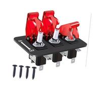 Zanthicia Pannello interruttori a levetta per accensione motore, struttura in ABS, pannello interruttori a levetta resistente ed elegante, barra luminosa 3 bande, inclusi motori di accensione per auto