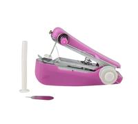 Zanthicia Piedino per cucire manuale comodo e portatile per correzioni di emergenza Macchina per cucire overlock Macchina per manuale seghettata, rosa