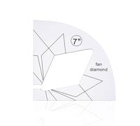 Zanthicia Righello per trapuntatura in tessuto trasparente Modelli di posizionamento acrilici per cucire portatili Stencil Accessori artigianali fai-da-te, No.12