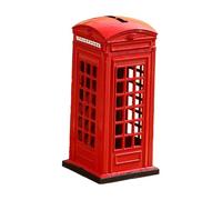 Zanthicia Salvadanaio trasparente a forma di cabina telefonica, idea regalo creativa per risparmiare denaro, pezzo di stoccaggio ricreativo Per unico, statuetta vintage a forma cabina telefonica,