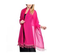 Zanthicia Sciarpa da donna Elegante nappa Abiti da Scialli di lusso Sexy Protezione solare Ombra Sciarpe Mantello donna delicato sulla pelle per la festa a tema, Rosa rossa, Sopra 175 cm