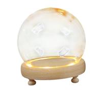 Zanthicia Sofisticata cupola a campana trasparente antipolvere con base in legno per creare una vetrina decorativa per tesori memorabili. Figure da bancone a campana, Chiaro, 15 centimetri