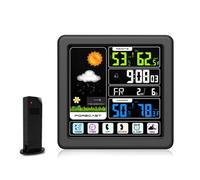 Zanthicia Stazione meteorologica Wireless Orologio Touchscreen Snooze Termometro Ufficio Camera da Letto Soggiorno Temperatura della Serra