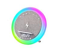 Zanthicia Sveglia da tavolo con altoparlante Bluetooth con rumore bianco, luminosità del display regolabile e timer di spegnimento, orologio da tavolo digitale