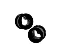 Zanthicia Tappi per le orecchie in silicone morbido Calibri svasato a forma di cuore Tunnel per la carne Spine Stili di piercing per il corpo Tunnel per la carne flessibili Stretching del