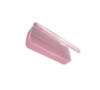 Zanthicia Valigetta portautensili portatile trasparente per manicure, tagliaunghie in PP, spingi cuticole, custodia per riporre gli strumenti personali per manicure. Aspetto, Rosa, L