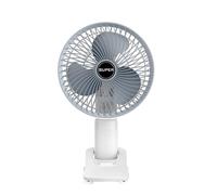 Zanthicia Ventilatore portatile ricaricabile a basso rumore e regolazione a tre velocità per il Ventilatore da ufficio in ABS per scrivania Piccolo per scrivania, Modello con ricarica da 7".