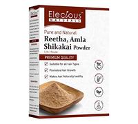 ZANTO Elecious Premium Amla, Reetha, Shikakai Powder Combo Pack per capelli sani