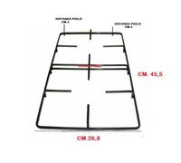 Zanussi Zoppas griglia in piattina nera lucida cucina gas 45,5 x 26,8 cm
