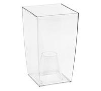 Zanvic Coprivaso per Orchidee Terra in plastica, Trasparente, 12x12x20 cm