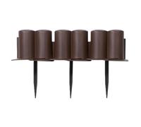 Zanvic Prosper Plast - Palisade da giardino, 302 x 10 cm, marrone, 302 x 302 x 10 cm