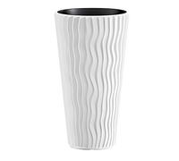 Zanvic Vaso MOD. Sandy Slim 300. Misura 29,5 x 51 cm, Bianco, 30 cm