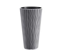 Zanvic Vaso MOD. Sandy Slim 350. Misura 35 x 61 cm, Grigio, 35 cm