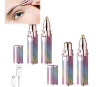 ZANWANXIN 2-in-1 Women's Eyebrow and Facial Hair Removal Device,2 In 1 Rechargeable Hair Remover for Face Lip, 2025 New Eyebrow Hair Remover, Portable Electric Eyebrow Razor (2Pcs)