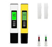 ZANWANXIN 2025 all-New 4 in 1 Tds Meter Digital Water Tester, TDS Meter Digital Water Tester for Drinking Water, Multi-Function Purity for Drinking Waters (White+Yellow)