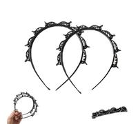 ZANWANXIN Butterfly Clip Headband for Women, Professional Weave Bangs Clip, Toothed Headband Braid Tool, 90s Professional Curly Hair Weave Bangs Clip, Clipables Hair Accessories (Black, One Size)