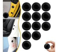 ZANWANXIN Car Door Bumper Protection Pads, Car Door Shock Absorber Pads, Car Door Shock Absorbing Gasket, Anti-Collision Gasket, Car Door Slam Stopper (Black 12PCS)