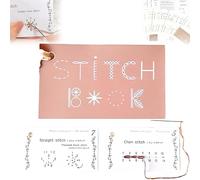 ZANWANXIN Creative Mini Sewing Book, DIY Creative Mini Sewing Card Set, Embroidery Stitches Book, Sewing Book for Embroidery Beginners, Elevate Sewing Skills, Learn Sewing Techniques (1PCS)