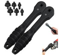 ZANWANXIN Drill Press Chuck Ratchet, 2 in 1 Drills Chuck Ratchet Spanner, Ratchet for Drills Chuck, Compatible with Most Electric Drills and Power Tools (2)