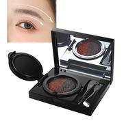 ZANWANXIN Eyebrow & Eyeliner Cream with Stamp,Multi-Functional Double-Headed Eyeliner Stamp,2 in 1 Waterproof Brow Powder & Eyeliner Cream,Two Color Eyebrow Mascara with Brush (Brown)