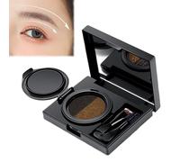 ZANWANXIN Eyebrow & Eyeliner Cream with Stamp,Multi-Functional Double-Headed Eyeliner Stamp,2 in 1 Waterproof Brow Powder & Eyeliner Cream,Two Color Eyebrow Mascara with Brush (Gray)