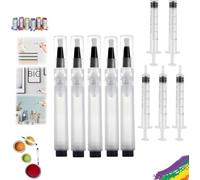ZANWANXIN Fillable Touch up Paint Pen Brush,Paint Pen Brush, Paint Pen for Wall Touch Up, Refillable Paint Brush Pens,for Walls, Kitchen Cabinet, Wood, Floor, Window (5Pcs)