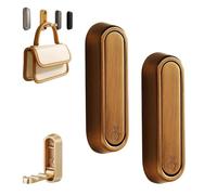 ZANWANXIN Foldable Wall Hook, Heavy Duty Zinc Alloy Folding Invisible Wall Hooks with Screws, Flip Down Hook Folding Heavy-Duty Coat Hooks Walls, Minimalist Style Porch Key Valet (Copper, 2)