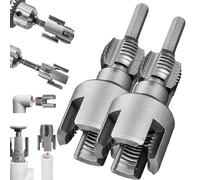 ZANWANXIN Integrated Internal & External Pipe Threading Tool, Pipe Threading Tools, Pvc Thread Maker Tool for Electric Drill (2pcs-1/2"+3/4")