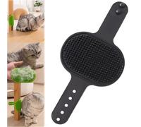 ZANWANXIN Meowvo Silicones Grooming Strap Pad for Cats, Silicone Groomings Strapes Pad, Silicone Grooming Strap Pades - 2-in-1 Self-Groomer (1pcs-Black)