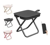 ZANWANXIN Mountaineering and Hiking Portable Stool, Ultralight Folding Camping Stool, Backpacking Stools, 300 Lbs Capacity Sturdy Collapsible Stools for Camp, Beach, Fishing, Hiking (Black)