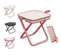ZANWANXIN Mountaineering and Hiking Portable Stool, Ultralight Folding Camping Stool, Backpacking Stools, 300 Lbs Capacity Sturdy Collapsible Stools for Camp, Beach, Fishing, Hiking (Red)