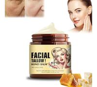 ZANWANXIN Whipped Beef Tallow Honey Balm, Whipped Beef Tallow and Honey Balm, Grass Fed Grass Finished Face Cream, Beef Tallow Moisturizer Face (1PCS)