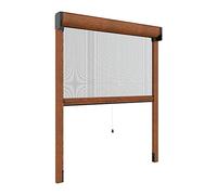 Zanzanet Zanzariera Chiusura Ermetica verticale a molla 55mm per finestre su misura personalizzabile a rullo con profilo robusto e resistente in alluminio 80x90 cm