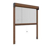 Zanzanet Zanzariera Chiusura Ermetica verticale a molla 55mm per finestre su misura personalizzabile a rullo con profilo robusto e resistente in alluminio 80x120 cm