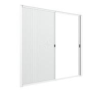 Zanzanet Zanzariera doppia laterale 45 mm orizzontale su misura porta finestra avvolgibile rullo a molla frizione cassonetto antivento personalizzabile vari colori e reti Made in Italy 140x210 cm