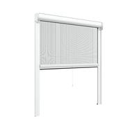 Zanzanet Zanzariera verticale 40 mm per finestre su misura personalizzabile a molla antivento telaio con profilo robusto e resistente in alluminio Made in Italy Bianco