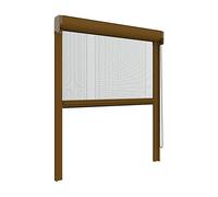 Zanzanet Zanzariera verticale 50 mm per finestre su misura personalizzabile a rullo con catena telaio con profilo robusto e resistente in alluminio Made in Italy Bronzo Verniciato