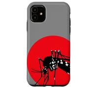Zanzara davanti al cerchio solare rosso Custodia per iPhone 11