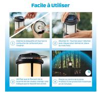 Zanzare di tigre anti -mosquito e wireless -black -20m² di protezione