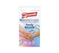 Zanzarella, 25 Braccialetti Antizanzare Family, in Silicone 100% Riciclabile, con Repellente per Zanzare A Base di Oli Naturali, Attivi Fino a 12 Ore, con 5 Diversi Disegni Colorati, Taglia Unica