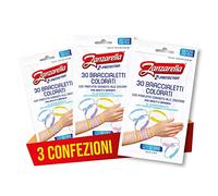 Zanzarella, Braccialetti Antizanzare per Bambini e Adulti, Bracciale Antizanzare in Silicone Atossico con Repellente per Zanzare Naturale a Lunga Durata, 3 Confezioni da 30 Pezzi Ciascuna