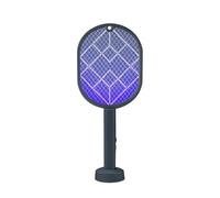 Zanzaricida elettrico due in uno, ricaricabile tramite USB, scaccia-mosche con angolazione regolabile(Gray)
