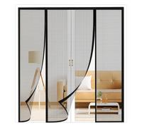 Zanzariera 190x200 cm nera, tenda antizanzare, per la maggior parte dei tipi di finestre