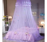 Zanzariera a Baldacchino Circolare per Letto Bambini e Culla Colore Viola