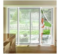 Zanzariera a Calamita 110x250cm Resistente Anti Mosche Traspirante per Casa Balcone Cucina Bianco