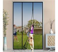 Zanzariera a calamita Porta, 80x245cm Tende a zanzariera per Porta - Aria Fresca in & Keep Bugs out - Chiude Automaticamente Controllo degli Insetti (nero)